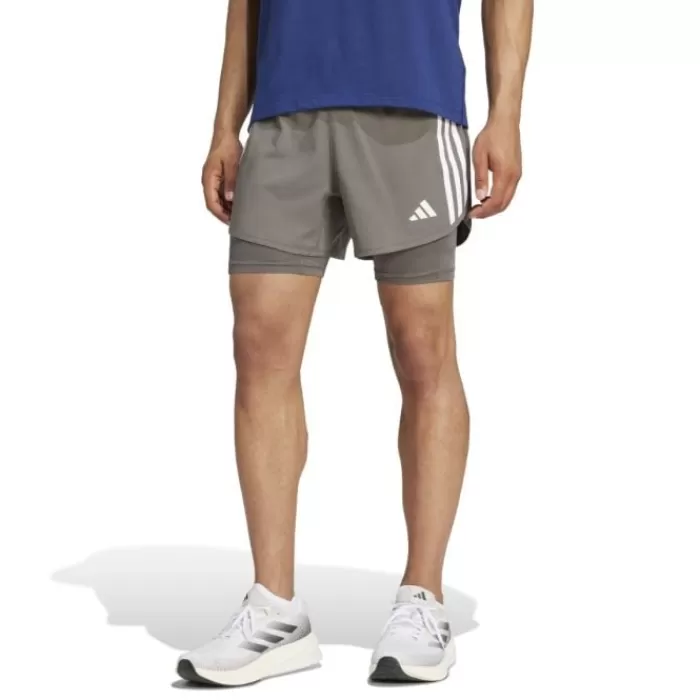 adidas Own The Run 3-Stripe 2in1 Shorts