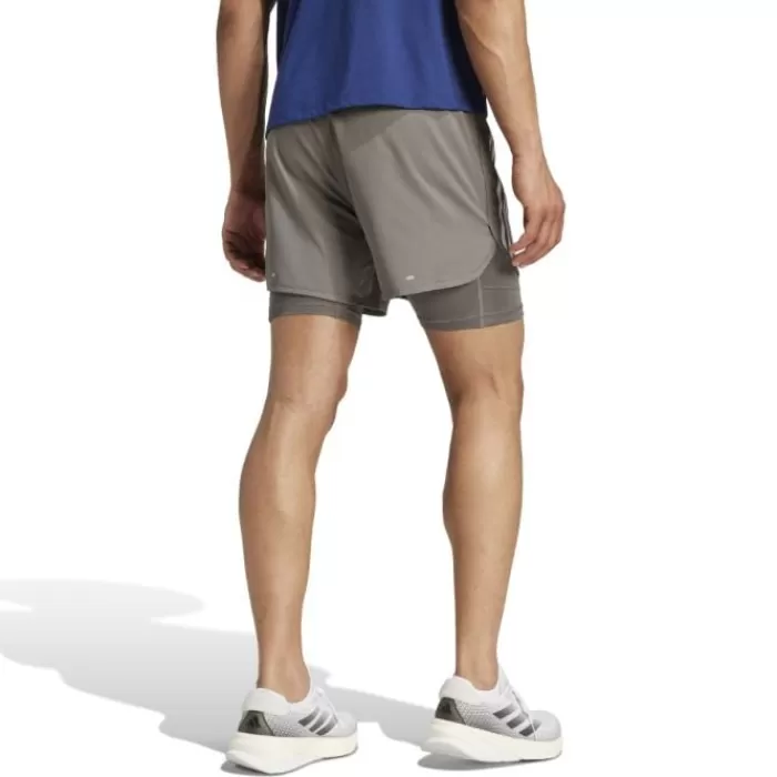 adidas Own The Run 3-Stripe 2in1 Shorts