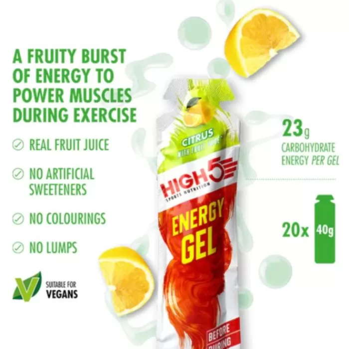 High5 Energy Gel Citrus - Box 20x40g