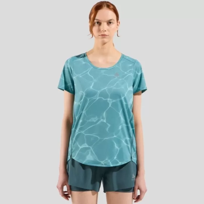 Odlo Zeroweight Chill-Tec Print T-Shirt Crew Neck