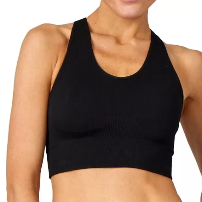 PureLime Seamless Rib Bra Top